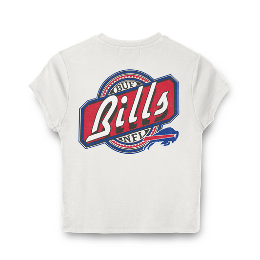 BILLS CHEERS BABY TEE VINTAGE WHITE