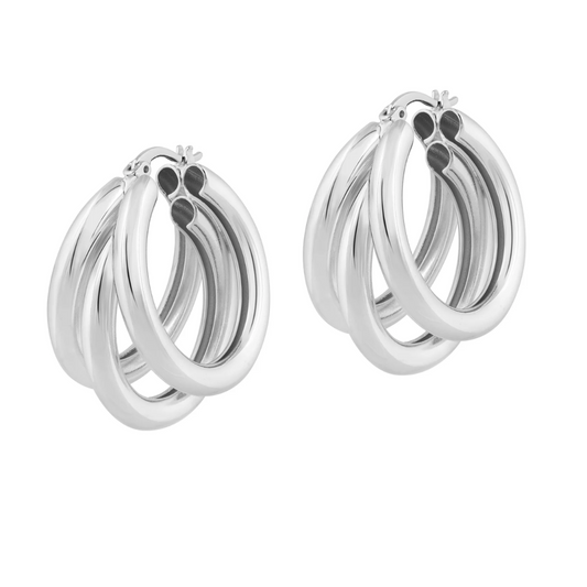 NIRVANA HOOPS SILVER