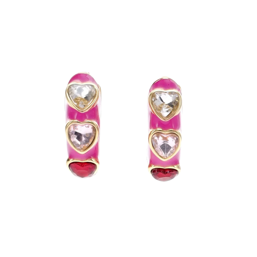 FREYA HOOPS EARRING PINK