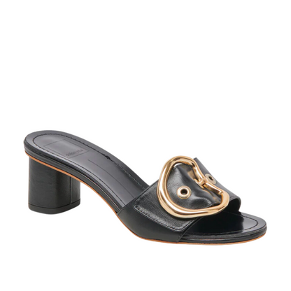 LAIKA BUCKLE HEEL SANDAL BLACK