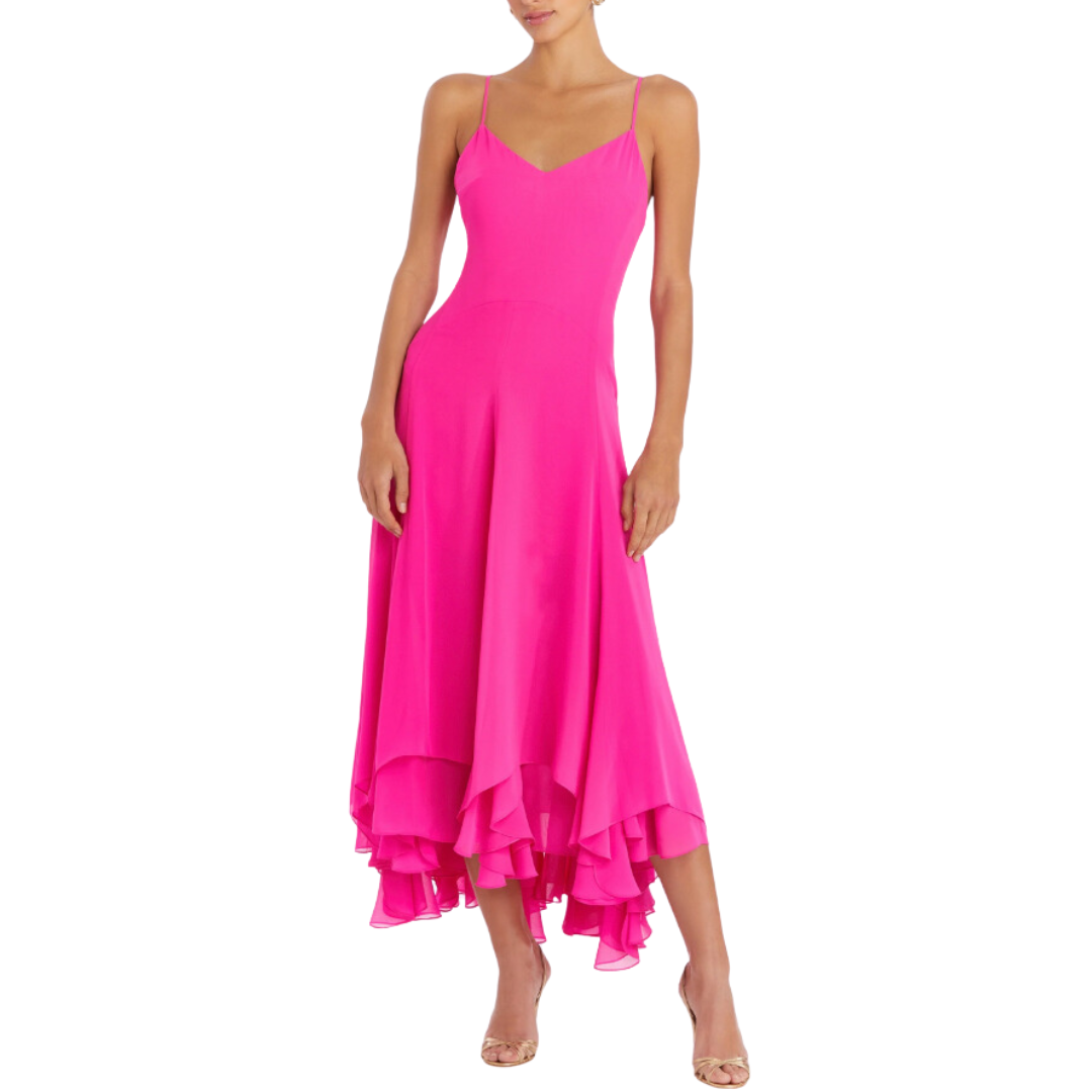 CLEMENZA DRESS HOT PINK