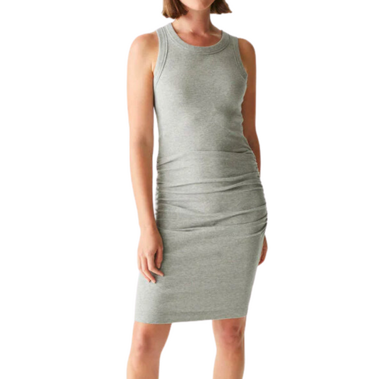 DEMI ABOVE KNEE DRESS HEATHER GREY