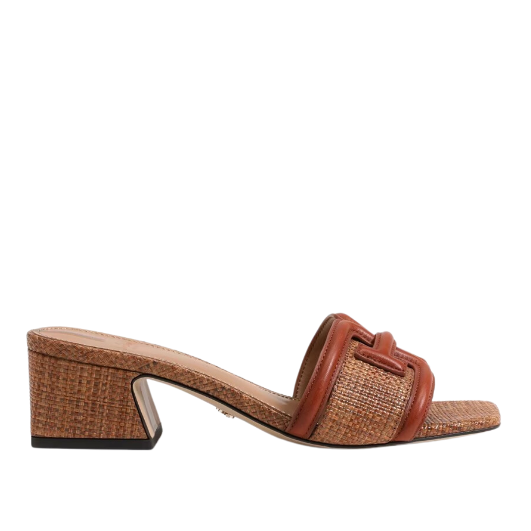 WAYLON BLOCK HEEL SANDAL CUOIO WEAVE