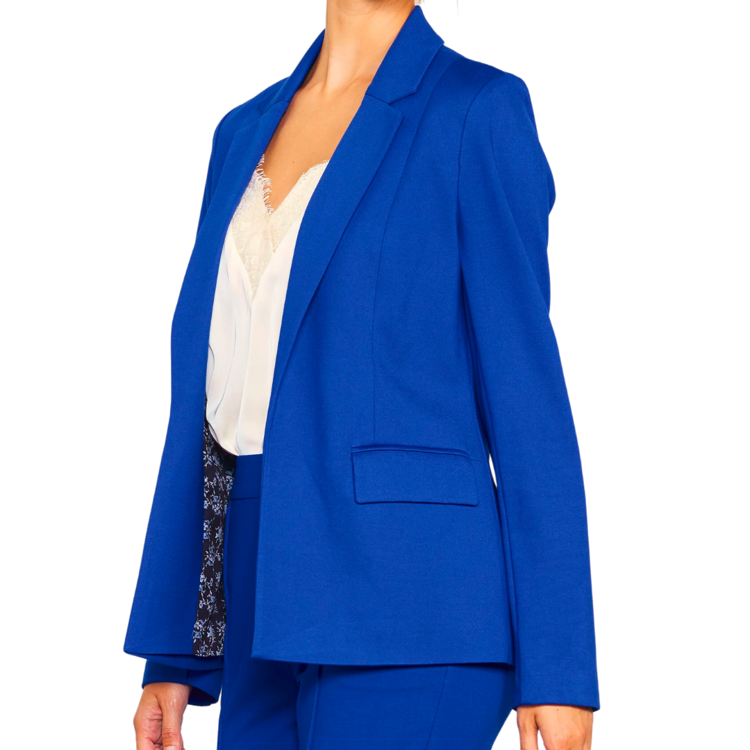 KNIT BLAZER COBALT