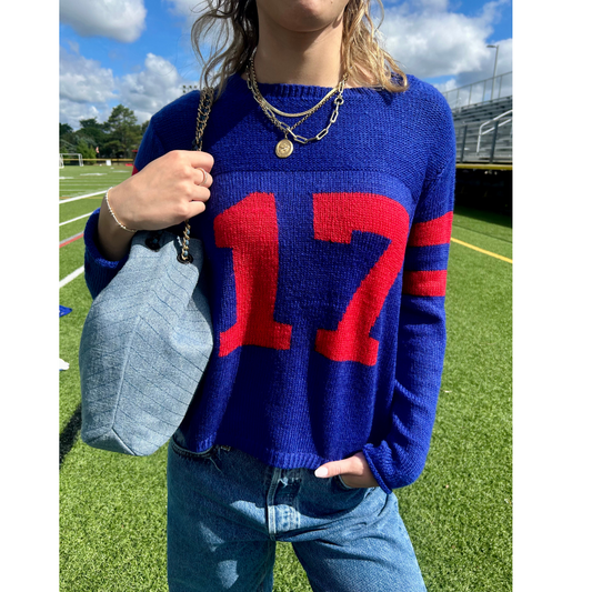 17 CREW SWEATER BLUE