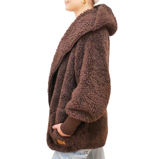 DARK CHOCOLATE SHERPA WRAP