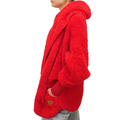 CANDY APPLE SHERPA WRAP