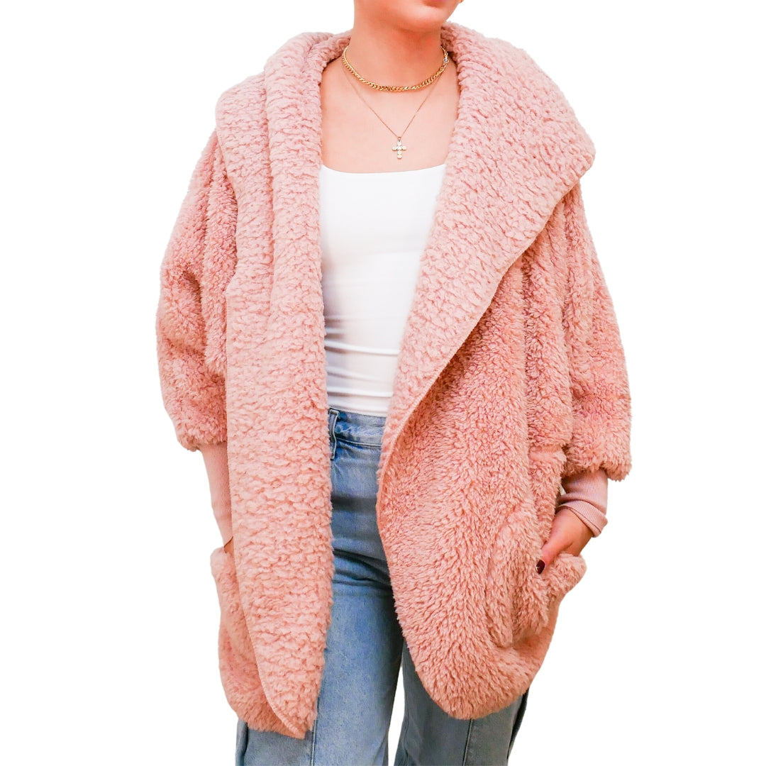 BLUSH WINE SHERPA WRAP