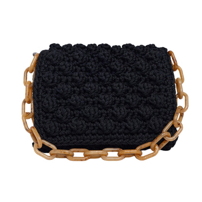 BLACK BUBBLE TORTOISE CHAIN