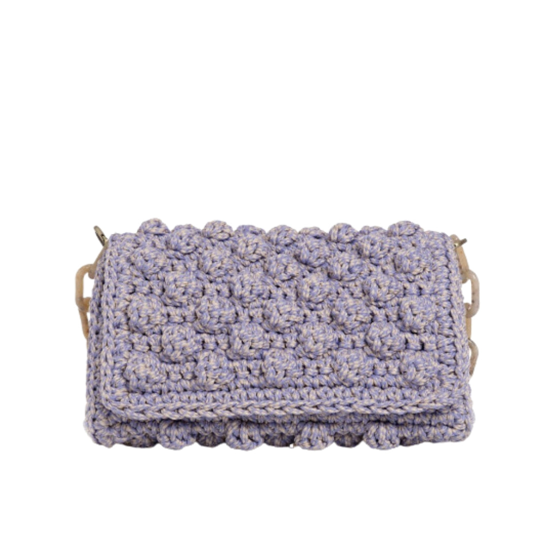 LILAC BUBBLE TORTOISE CHAIN BAG