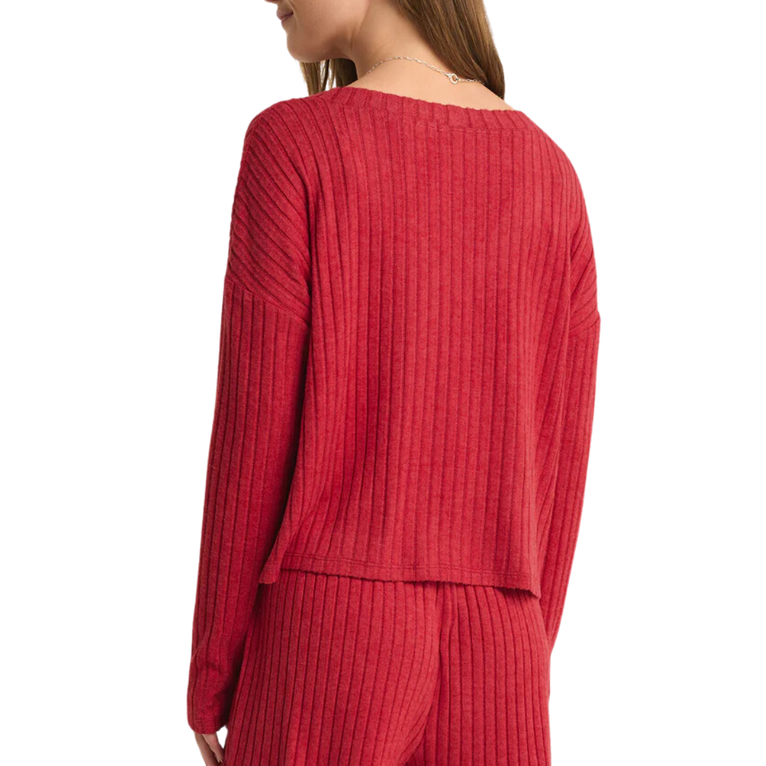 MARA CARDIGAN TOP HAUTE RED