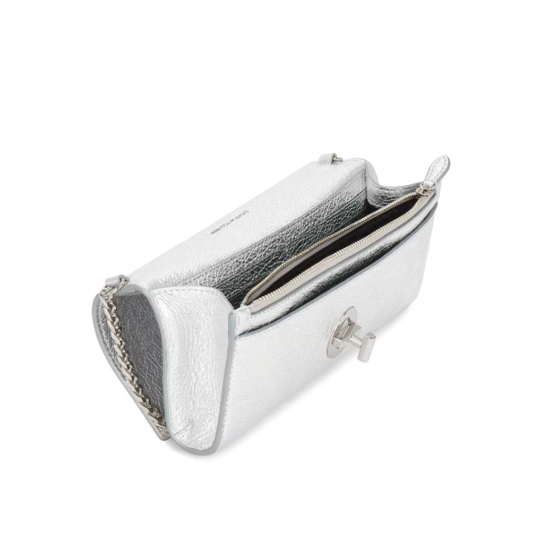 G WALLET CROSSBODY SILVER