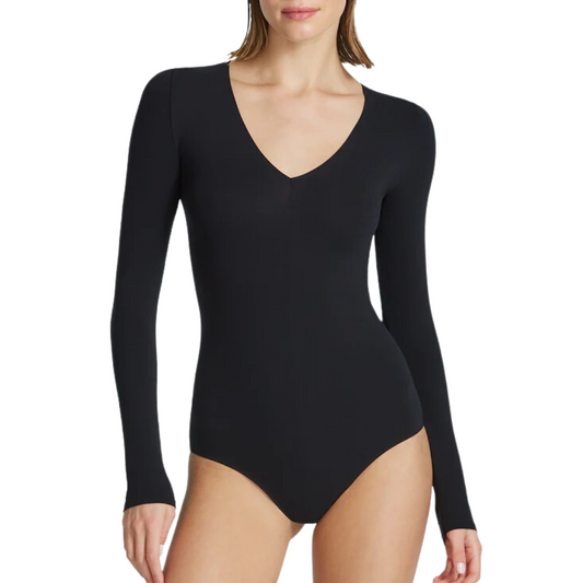 BALLET CENTER SEAM BODYSUIT BLACK