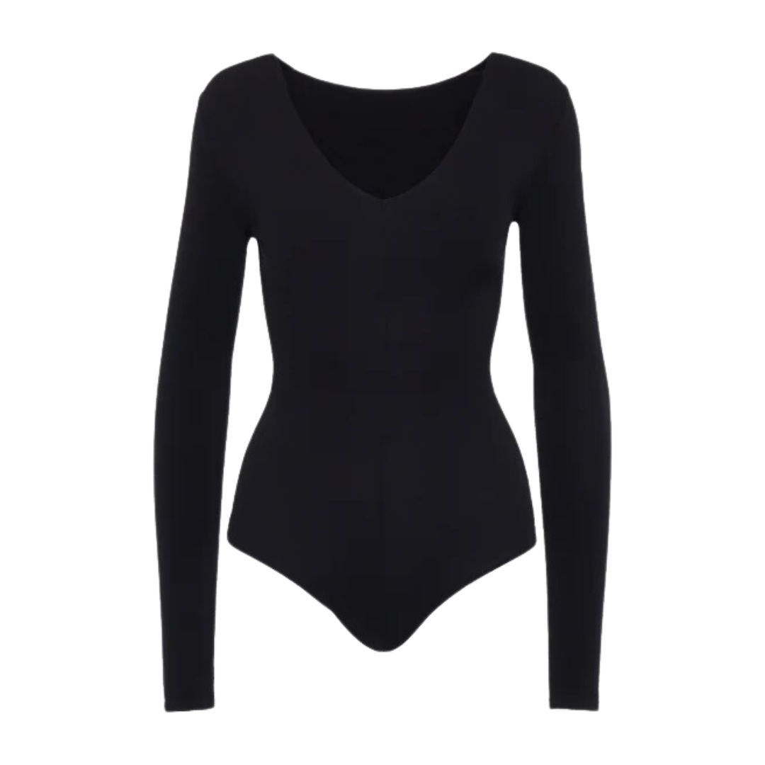 BALLET CENTER SEAM BODYSUIT BLACK