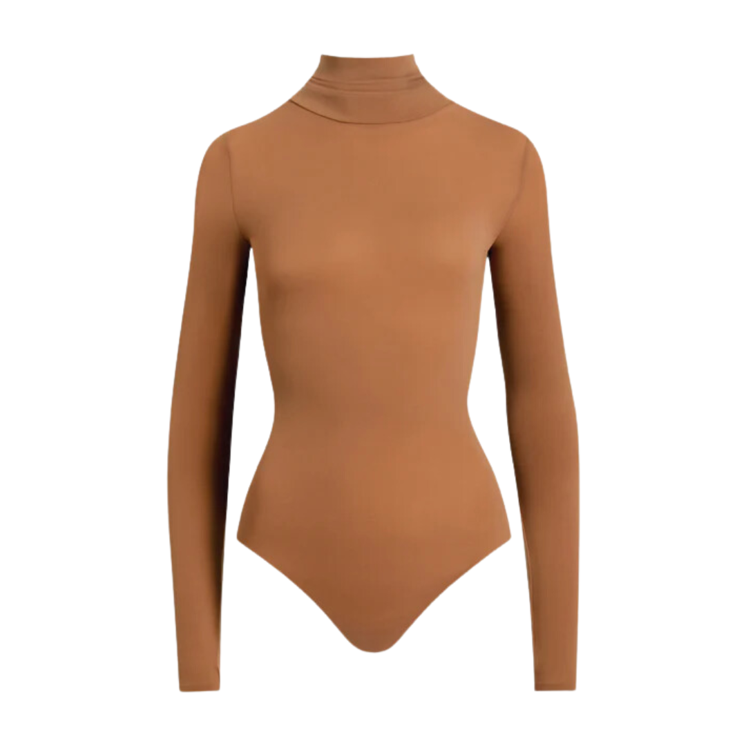 BALLET TURTLENECK BODYSUIT COCOA