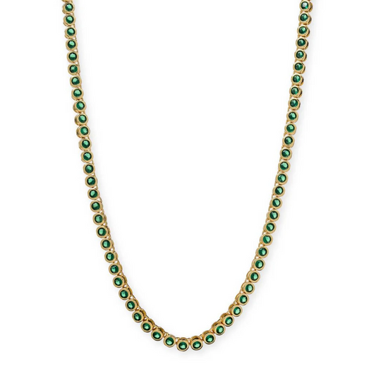 MALI TENNIS NECKLACE EMERALD