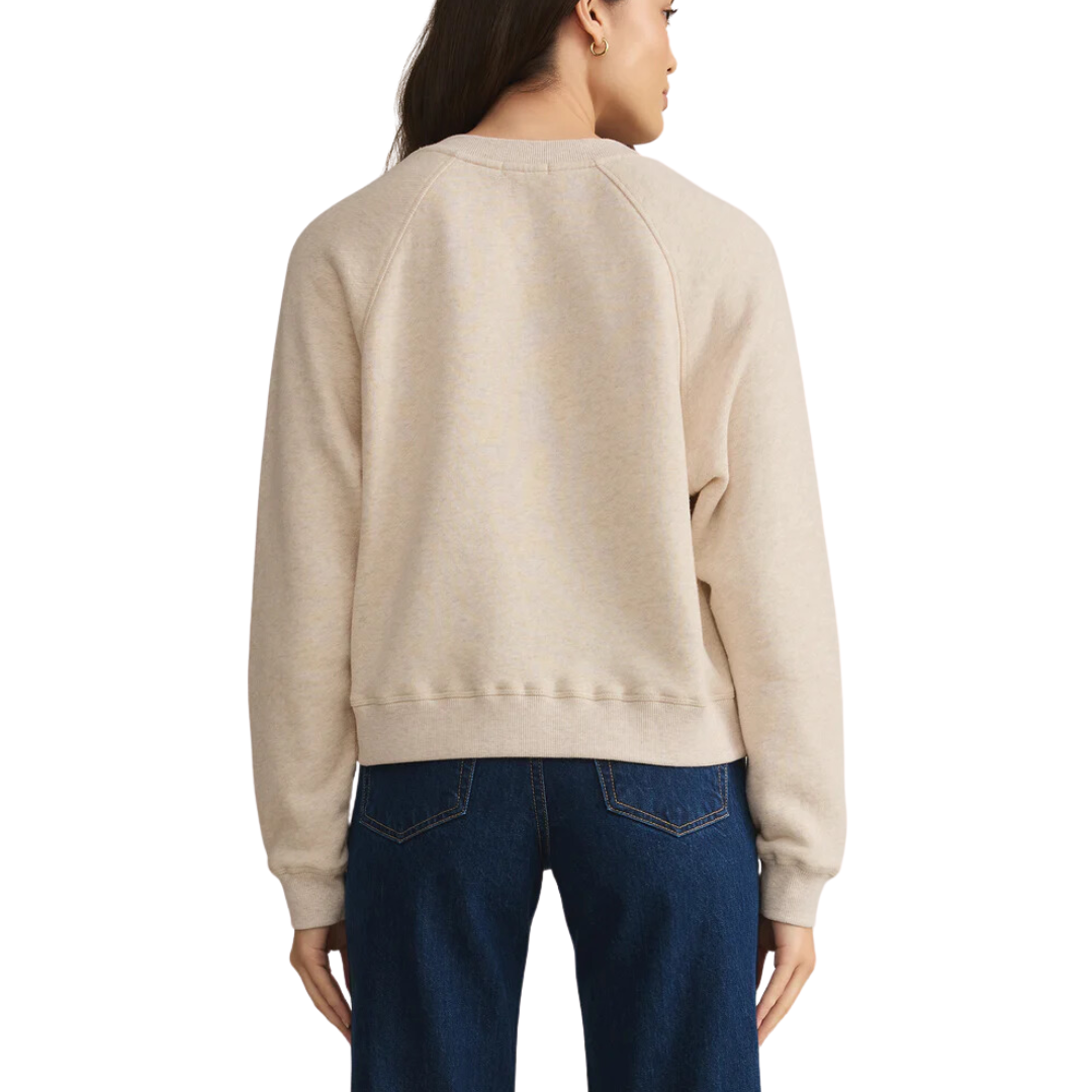 AVENUE V NECK SWEATSHIRT OATMEAL