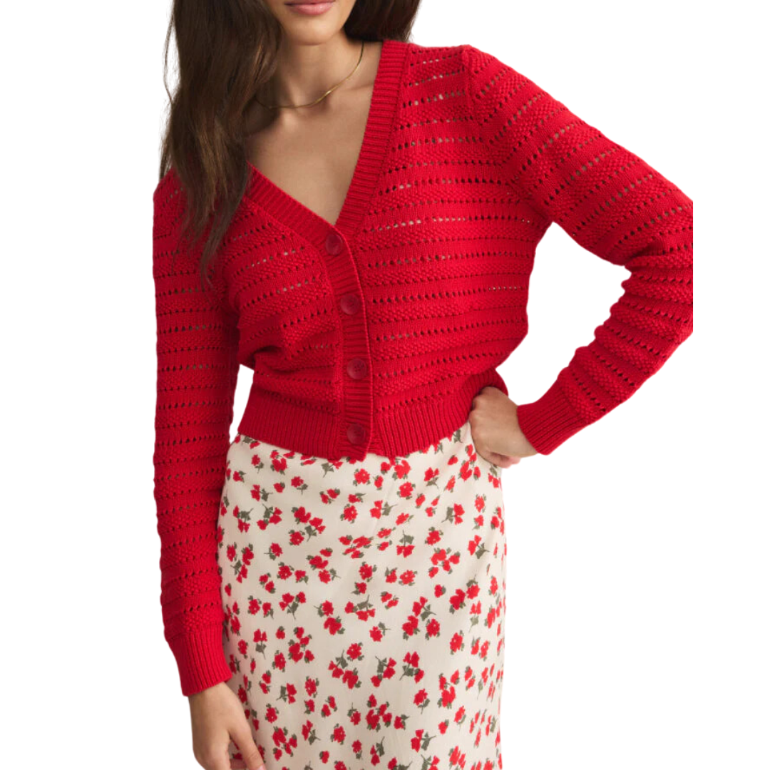 ROMANCE CARDIGAN RED