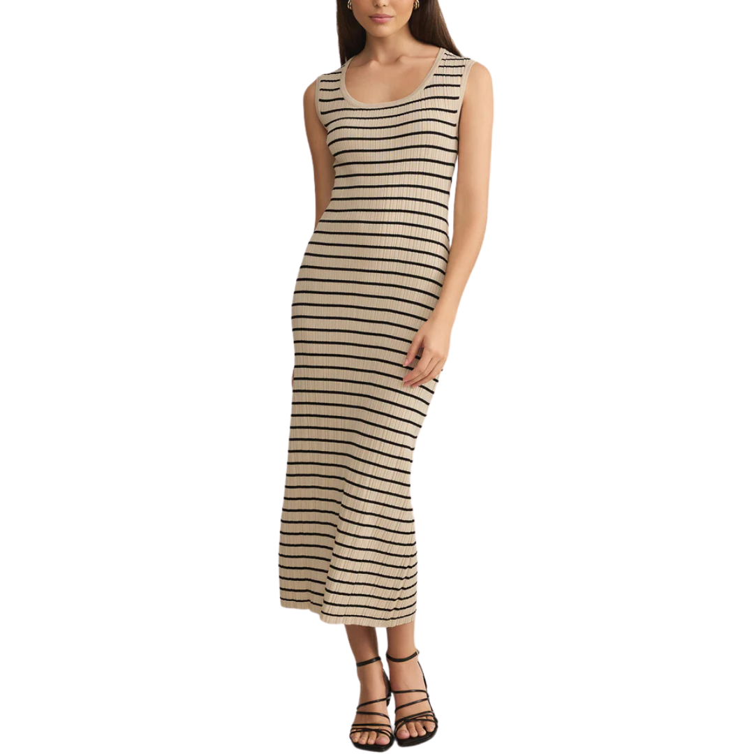 GISELLE STRIPE MIDI DRESS