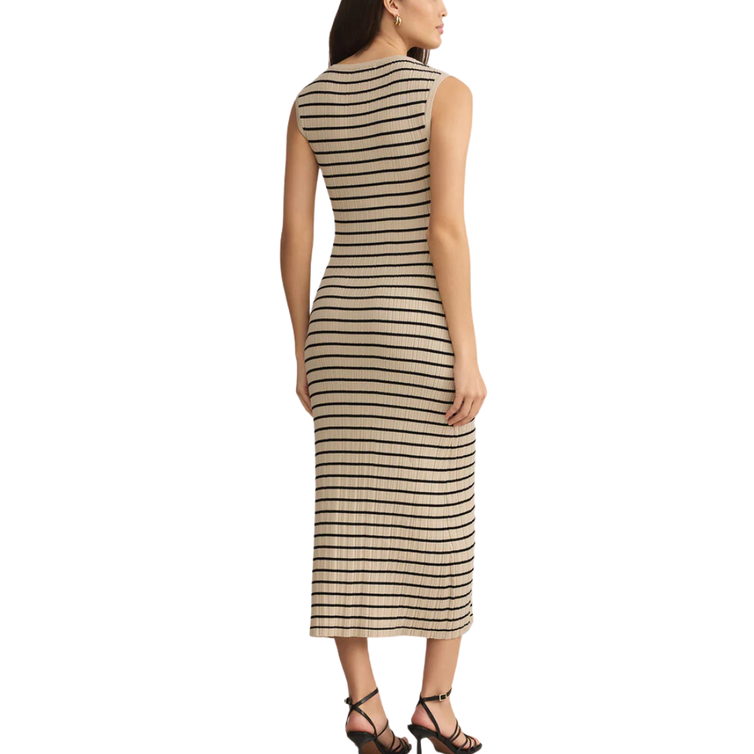 GISELLE STRIPE MIDI DRESS