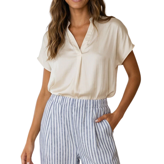 DROP SHOULDER BLOUSE WINTER WHITE