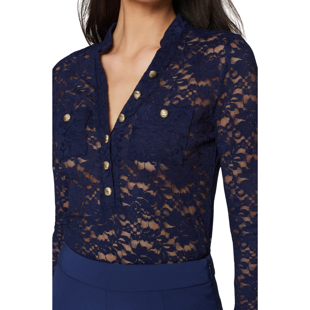 ILONA LACE TOP NAVY
