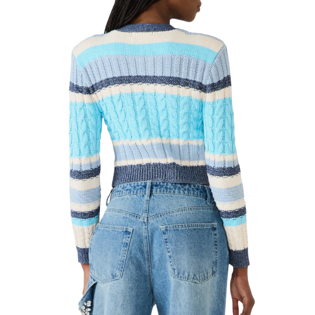 EVIEE SWEATER CARDIGAN BLUE MULTI