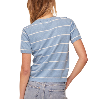 CREW NECK KNIT TOP SAILOR STRIPE