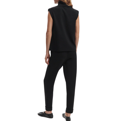 MAGNOLIA HALF ZIP TANK BLACK