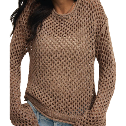 CALA SHIMMER CROCHET SWEATER