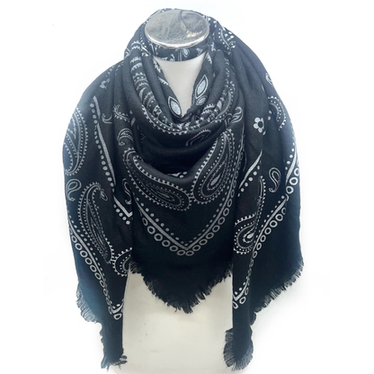 CHLOÉ BANDANA SCARF BLACK