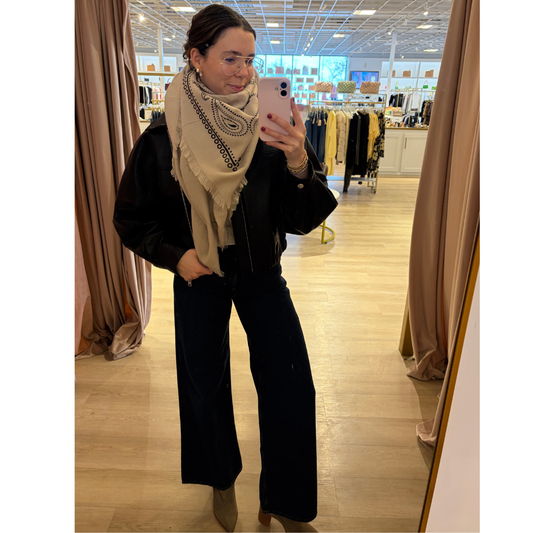 CHLOE BANDANA SCARF TAUPE