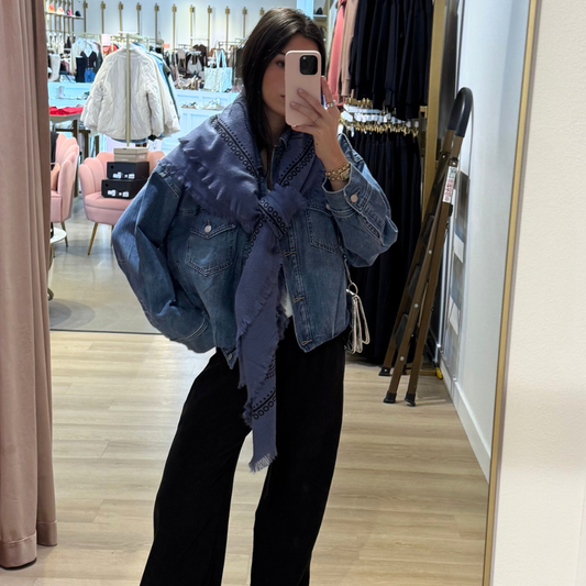 CHLOÉ BANDANA SCARF BLEU