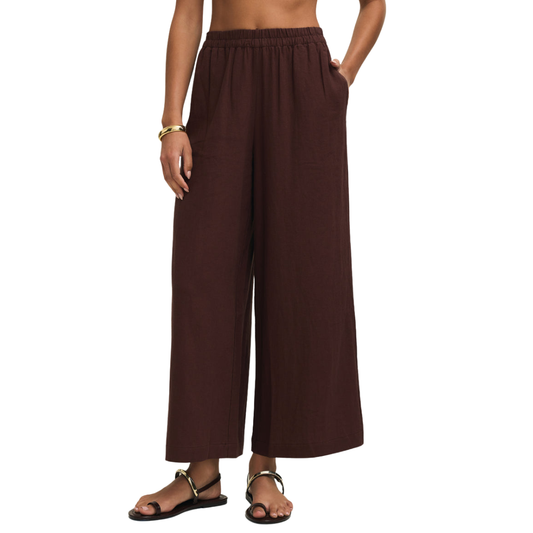 SCOUT LINEN PANT CHOCOLATE CHERRY