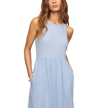 CHARLOTTE MIDI DRESS BLUE LIGHT