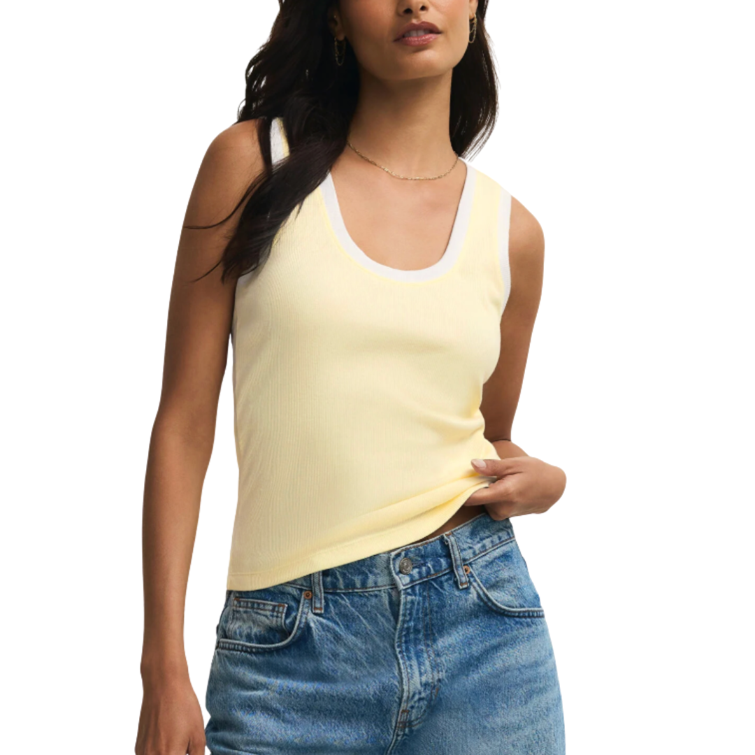 SIRENA COLORBLOCKED RIB TANK PINEAPPLE