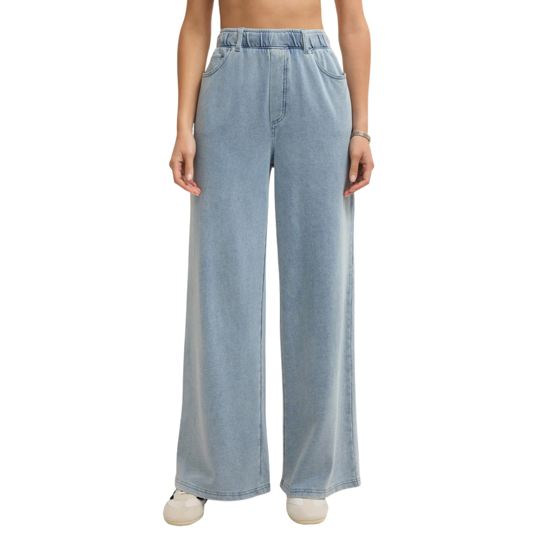 ENTOURAGE KNIT DENIM PANT OCEAN AIR INDIGO