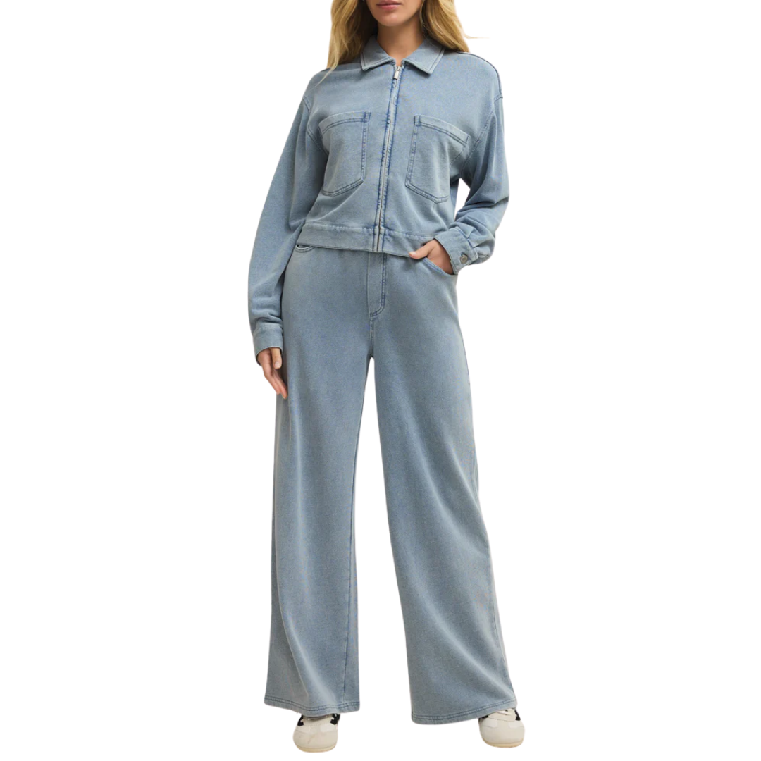 ENTOURAGE KNIT DENIM PANT OCEAN AIR INDIGO