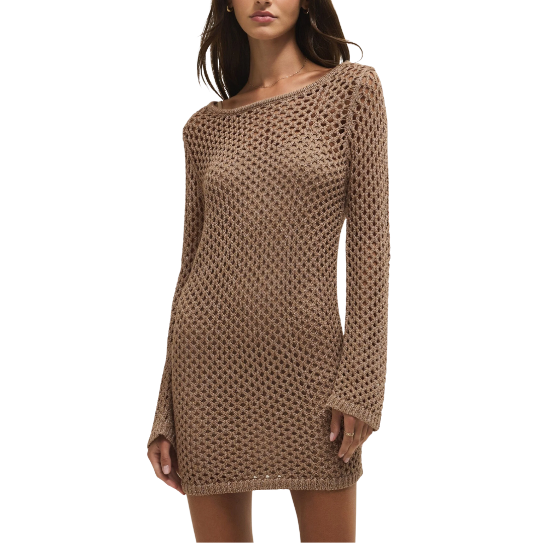 CALABRIA SHIMMER CROCHET DRESS