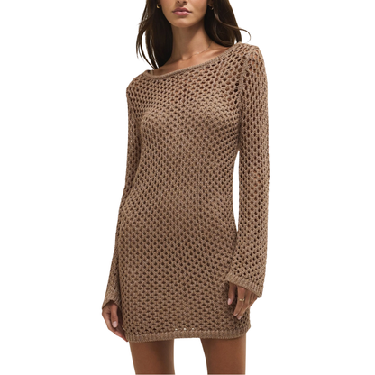 CALABRIA SHIMMER CROCHET DRESS
