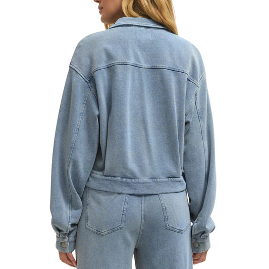 HERITAGE KNIT DENIM JACKET OCEAN AIR INDIGO