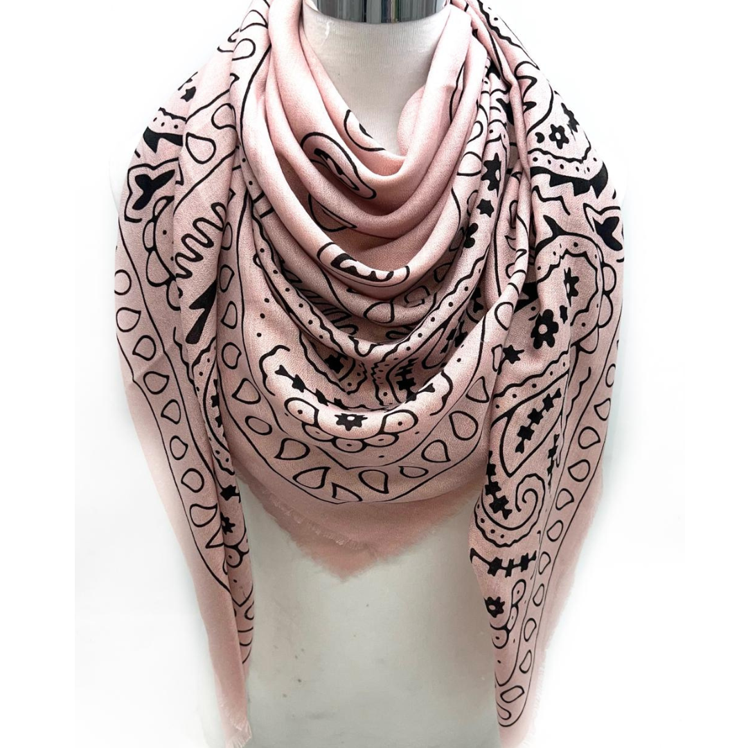 FLORA BANDANA SCARF PINK