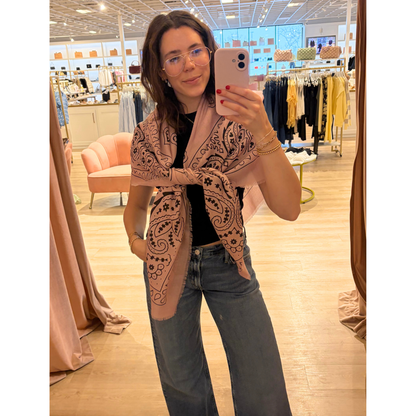 FLORA BANDANA SCARF PINK