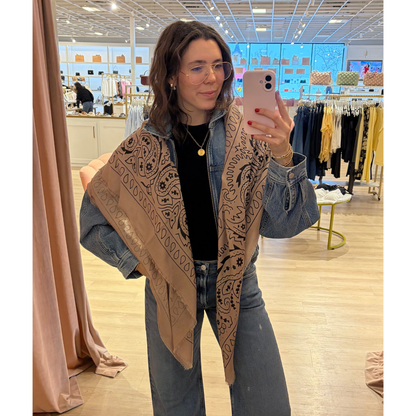 FLORA BANDANA SCARF MOLE