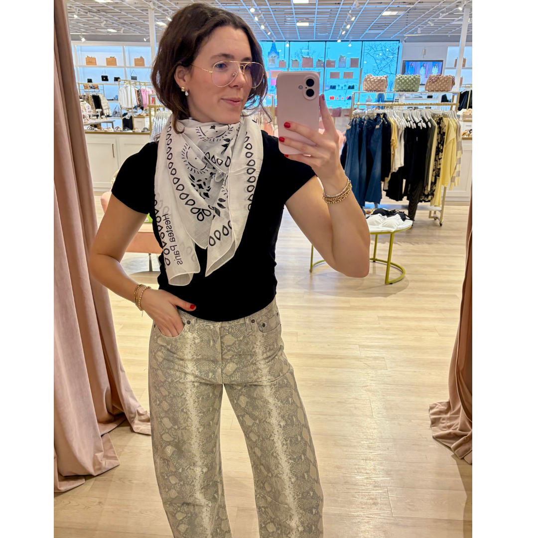 MINI CHLOÉ BANDANA SCARF WHITE