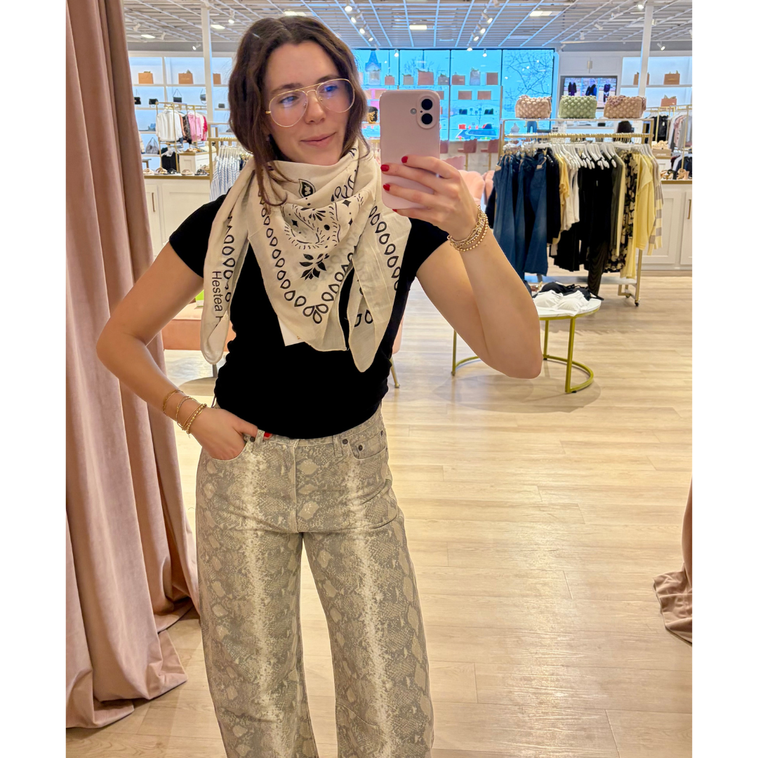 MINII CHLOÉ BANDANA SCARF BEIGE