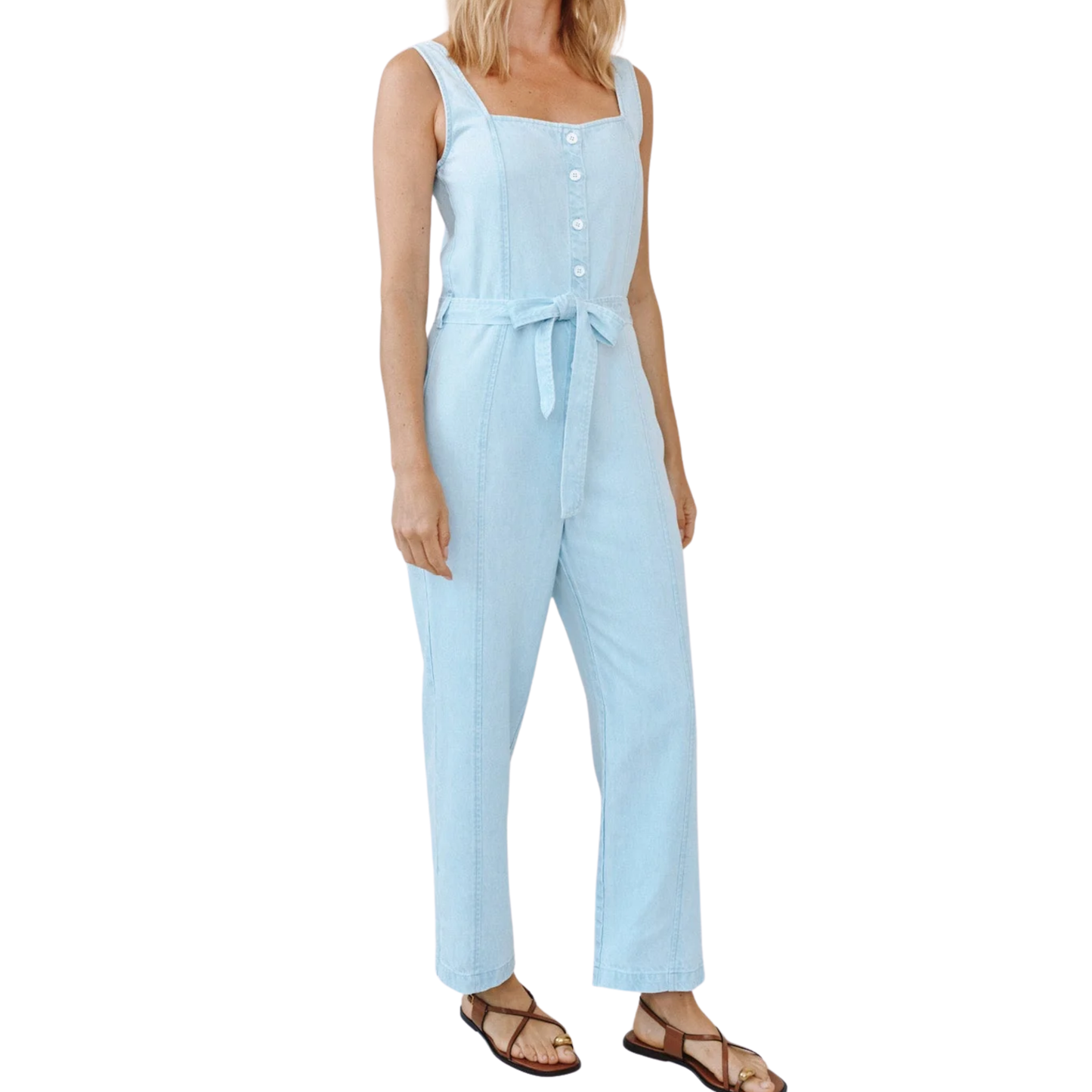 SQUARE NECK JUMPSUIT COASTAL FADE WASH