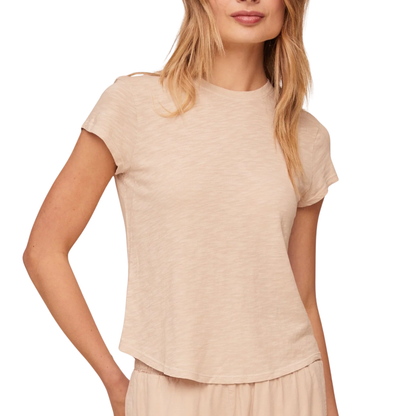 BABY CREW TEE LINEN SAND