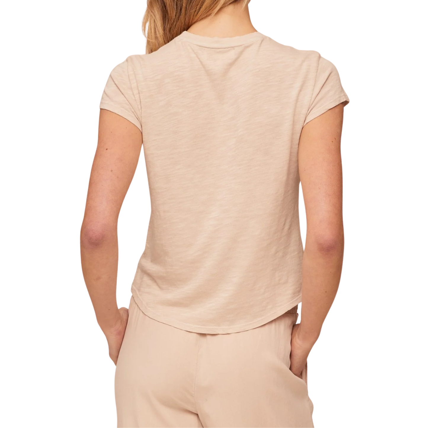 BABY CREW TEE LINEN SAND