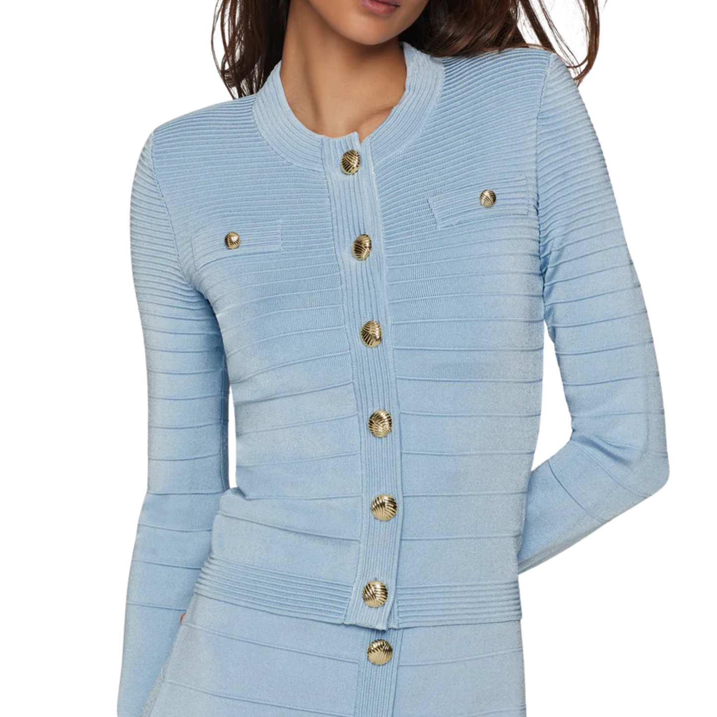 LILLA BANDAGE CARDIGAN LIGHT BLUE